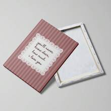 1pc Framed/Unframed You'll Never Know Dear How Much I Love You Canvas Poster Pink Stripes Cute Nursery Wall Art Print Baby Girl Room Aesthetic Decor Painting For Kids Room,Playroom,Bedroom,Modern Home Decoration - Multicolor - View 6