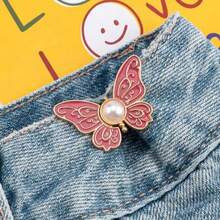 Butterfly Clothing Waist Closing Button Jeans Ornaments Removable Tighten Waist Button Adjustable Detachable Waist Clip Women - A - View 5