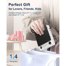 Reproductor de CD, Reproductor de CD portátil con batería recargable de 4000mAh, Reproductor de CD compacto con estilo retro, Reproductor de CD de escritorio - Blanco - Ver 6