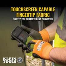 CYPNKlein Tools 60581 Guantes de trabajo nivel de corte A1 resistentes a la abrasión Agarre superior en cualquier condición Herramientas Talla G 2 pares Compatibles con pantallas táctilesFashion - M - Ver 4