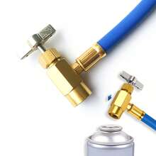 R134A AC Refrigerant Charge Hose Set With Can Opener Tap And Pressure Gauge Fits For Car AC Air Conditioning Refrigerant