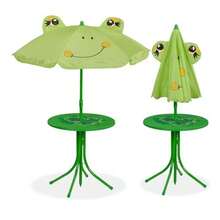 days - Juego de Mueb de Camping para niños con silla sillas Pb y Mesa Conjunto de jardín para niños Rana Verde 19.5 x 19.5 Pulgadas - Verde - Ver 7