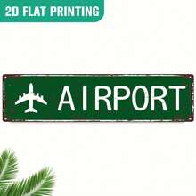 Local1pc, Vintage Metal Tin Sign - 4x16 Inches - Airport Arrival/ Departure Sign - Ideal Wall Art Decor For Home, Living Room, Bar, Cafe, Restaurant, Garage - Christmas GiftOpen In New Tab. - Metal Spray Paint - View 1