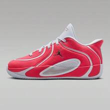 Nike Tatum 4 Premium Basketball Shoes For Big Kids - Red/Gray - View 4