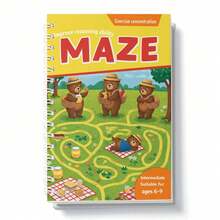Alfombra de laberinto lógico para niños | 4 opciones de edad | Planificación de rutas, caminos de decisión y desafíos de laberinto | Elige 1 libro solamente - Libro del laberinto - Ver 11