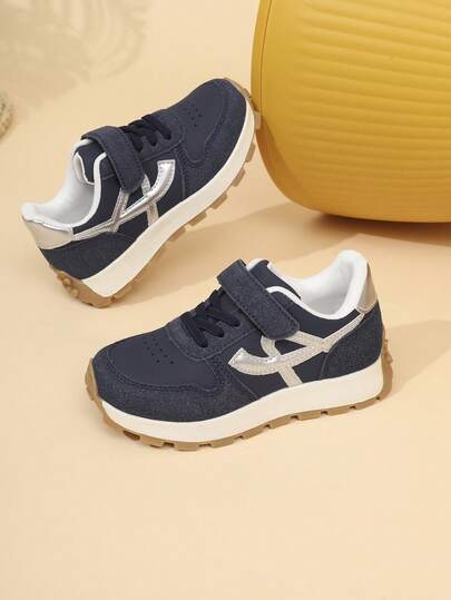 1 Pair Kids Casual Comfortable Versatile Fashion Campus Style Outdoor Sports Shoes, Suitable For All Seasons