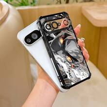Fashionable Black And White Anime Theme Phone Case For Google Pixel 9, 9A, Pro, XL, And 5G, With Transparent Soft Back Design For Extra Protection. - Mixed Colors 1 - View 5