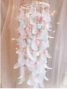 1 Set Dream Catcher Wind Chime Decor, Girly Style Dream Catcher Wind Chime, Suitable For Girls Room, Bedroom Wall Hanging Decoration - Multicolor - View 14