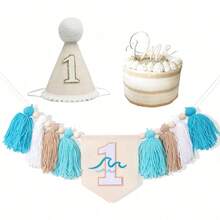 (1 cái) Mũ tiệc sinh nhật lần thứ 1 theo phong cách Bohemian, Mũ sinh nhật hình nón theo phong cách Bohemian, Trang trí tiệc sinh nhật lần thứ 1 theo phong cách Bohemian - trắng - Xem 12