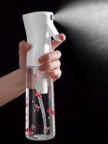 Cherry Bow Tie Pattern Clear PET Refillable Travel Spray Bottle, Multi-Purpose Fine Mist Spray Bottle For Travel And Business Trip,Makeup Remover Dispenser, Reusable Hair Spray Bottle, Continuous Water Mister, For Hair Styling, Cleaning, Plants, Facial Moisturizing