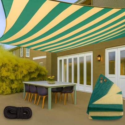 CYPNMalla Sombra Reforzada 4x3 con Triple Ojal con 4m de Lazo Toldo Solar para Jardín Maya Sombra 95% Protección UV Carpa Resistente al Sol para Exterior 4x3 HDPEFashion
