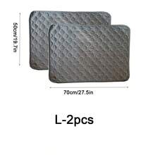 1 pieza/2 piezas Almohadilla lavable antideslizante absorbente y de secado rápido para orina de hámster y conejo, alfombrilla reutilizable para mascotas, adecuada para mascotas pequeñas en todas las estaciones - Gris - Ver 12