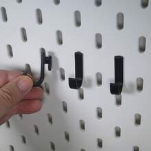 3 Packs Heavy-Duty 3D Printed Pegboard Hooks | Premium PET Material J-Hooks In Sleek Black & White | High-Weight Capacity Minimalist Wall Organizers For Tools, Utensils, & Small Items | Versatile Storage Solution For Workshop, Garage, Office Desk, Kitchen, Or Bedroom - Multicolor - View 7