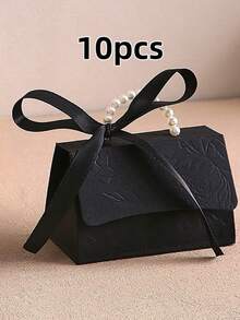 10个粉色珍珠纸礼盒，适合用作婚礼回礼、伴娘礼物、派对礼物，配有丝带，是情人节、新娘送礼会、婴儿送礼会及其他特殊场合的理想礼物。 - 彩色 - 查看 16