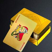 Bộ 5 lá bài nhựa chống thấm nước, bài tây quà tặng, bài chơi trò chơi, đồ dùng tiệc tùng, hoạt động kỷ niệm, bài tây màu đen. - Nhiều màu - Xem 8