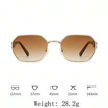 1pc Men's Fashion Elegant High-End Stylish Fashion Glasses - Brown - View 6