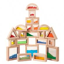 Bộ đồ chơi xếp hình bằng gỗ giúp trẻ em phát triển giác quan, nhận biết màu sắc và hình dạng, đồ chơi xếp hình sáng tạo, phù hợp cho bé trai và bé gái, trò chơi rèn luyện giác quan, quà tặng sinh nhật và ngày thiếu nhi. - Nhiều màu - Xem 7