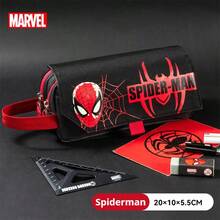 Disney 升级版大容量学生漫威蜘蛛侠文具袋，学生铅笔盒，文具收纳包，文具笔袋【双拉链】，开学季 - 彩色 - 查看 9
