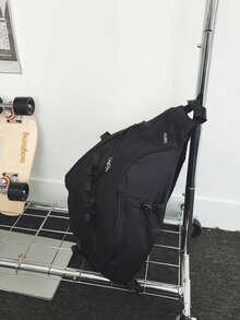 大容量男士胸包，休闲嘻哈旅行多功能斜挎包，尼龙储物单肩包，腰包，商务休闲情人节黑色包，大学包，单肩包，多功能休闲徒步包，大容量多功能背包，户外便携休闲胸包，节日礼物优雅度假礼物，FILWHITE。 - 黑色 - 查看 6