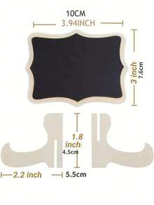 5Pcs Mini Bl10pcs Ackboard Display Panel Decoration, Home Decoration Signs, Mini Message Board Display Wooden Blackboard, Suitable For Wedding, Baking Display, Hotel, Banquet, Dessert, Table Cards, - Multicolor - View 7