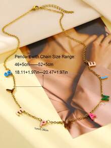 Dây chuyền chữ cái bong bóng 3D dễ thương tự thiết kế, mặt dây chuyền chữ cái in hoa A-Z cá nhân hóa, quà tặng đơn giản cho sinh nhật, đám cưới, lễ đính hôn, ngày Valentine, trang sức dành cho nữ. - Dầu nhỏ giọt phân đoạn - Xem 3