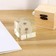 Artibetter Cubo Decorativo con Diente De Len Transparente 3D Adorno Artesanal para Oficina Y Hogar Pisapapeles Creativo para Escritorio Regalo para Cumpleaos Y Festividades - como se muestra en la figura - Ver 9