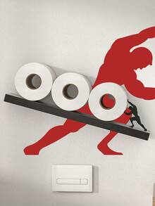 Toilet Paper Holders |Wall Mounted Tissue Roll Dispenser, Rustproof, Heavy Duty, Space-Saving, Easy Install, Self-Adhesive, Black For Bathroom, Kitchen, RV - Multicolor - View 5