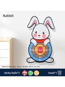 Kids Easter Bunny Target Toss Game Set, Cartoon Fabric Throwing Training Game With 3 Balls + 1 Hook, Family Party Easter Gift, Suitable For Boys And Girls - Multicolor - View 11