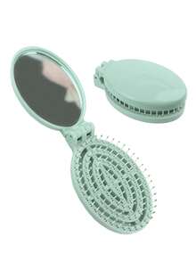 可折叠旅行镜发梳 便携式折叠口袋发梳 迷你梳子 小巧旅行按摩梳 男女通用 - 彩色 - 查看 15