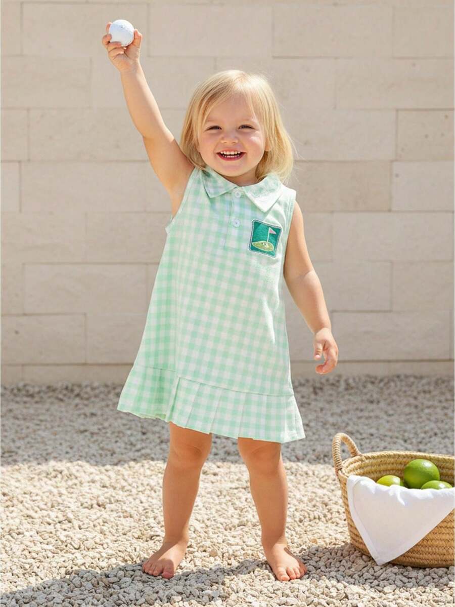 Young Girls Dresses - Green - View 1