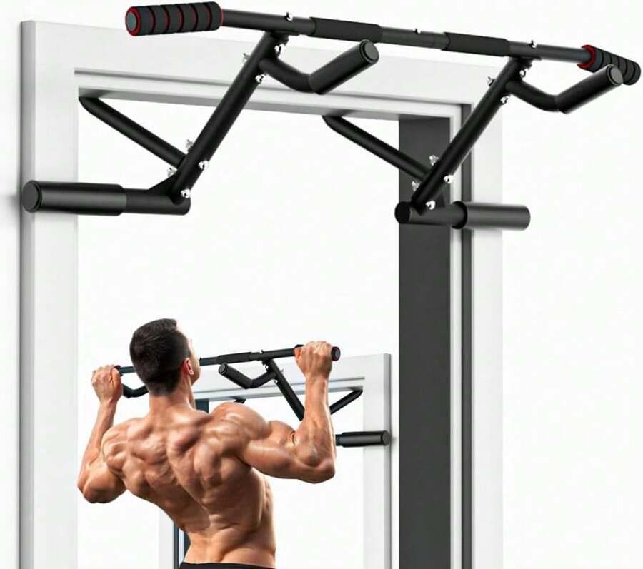 ONETWOFIT 2025 Upgrade Multi-Grip Pull Up Bar For Doorway - 460 Lbs Heavy Duty Chin-Up Bar For Home Gym Exercise, Door Frame Pull Up Bar For Almost All Doors - quả mơ - Xem 1