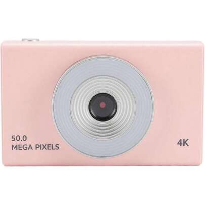 Cámara Digital Retro CCD, Evita Sacudidas, Cámara Digital con Luz de Relleno para Niños, Práctica para Uso Diario para Estudiantes (Rosáceo),39172242