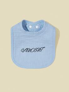 1pc Custom Text Embroidered Baby U-Shaped Bib, Soft & Comfortable, Absorbent & Breathable, Suitable For Boys & Girls, All Seasons, Newborn Gift - Multicolor - View 10
