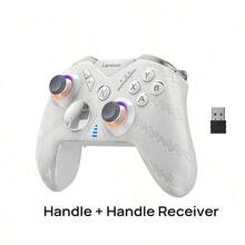 Lenovo S05 Hall Effect Gamepad: Dual Hall Effect Joysticks, Dual Hall Effect Triggers, Fully Mechanical Microswitches, Tri-Mode Wireless Connectivity, Sweat-Proof And Accidental Touch Prevention, High-Performance Control, Radiant White. - Brilliant White - View 2
