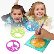 Children's Creative Kaleidoscope Drawing Set With Multicoloured Pens, Lightweight And Durable Art Drawing Tool That Stimulates Imagination And Makes An Ideal Educational Gift For Children.