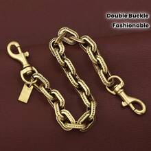 Fashionable Shoulder Bag Chain Charm, Bag Chain Keychain, Lobster Clasp Double Chain Bag Charm - BG00153-01 - View 2