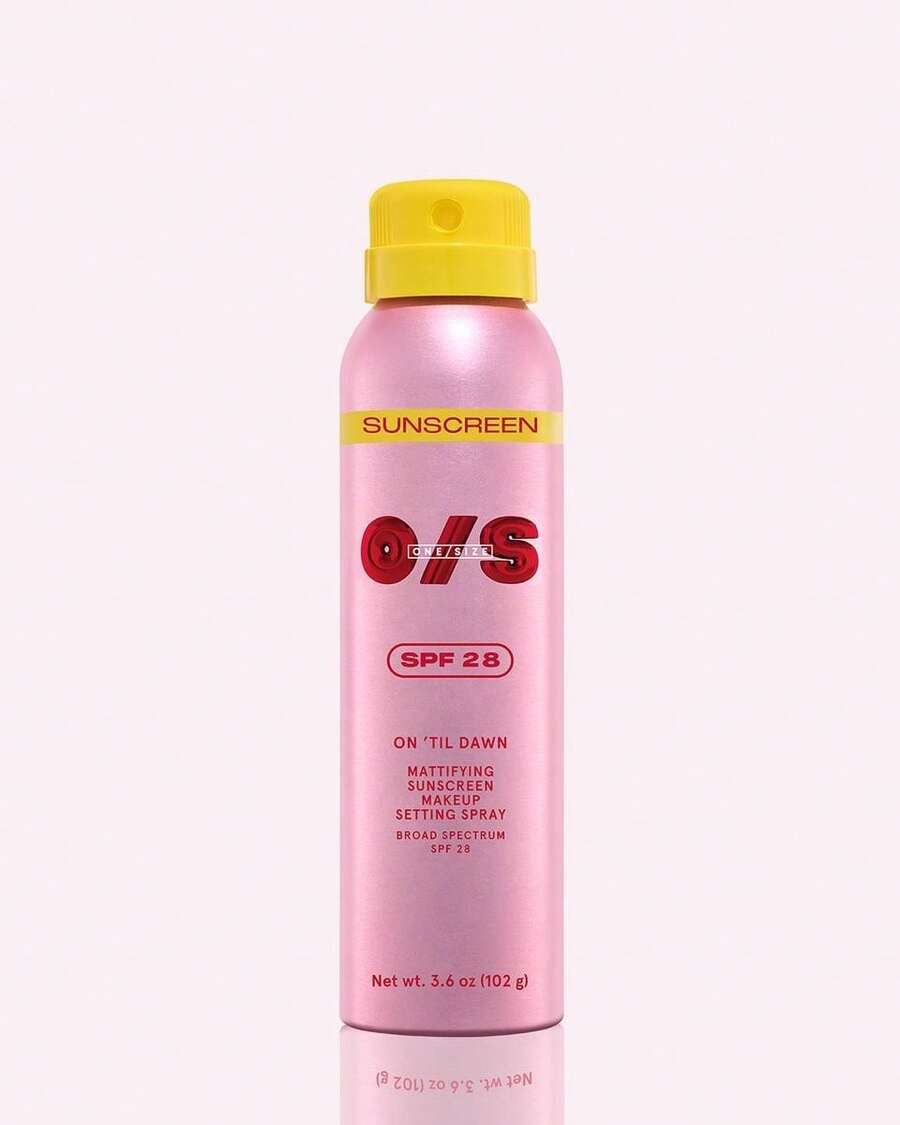 ONE/SIZE On 'Til Dawn Mattifying Sunscreen Makeup Setting Spray SPF 28 Full-Sized 3.6 Oz - Sets Makeup For 16hrs, Sweat Resistant, Water Resistant, Easy To Reapply - 3.6盎司/142毫升 - 查看 1