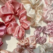 16 Piece Set Of Random Color And Size Women's Solid Color Large Intestine Headband High Elasticity Headband, Soft Satin Headband - FCCQ-132X9 - View 3