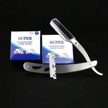 100PCS/Box Single-Sided Razor Blade Stainless Steel Razor Blades Men Shaving Shaver Manual Razors Barber Styling Shaving Tools - Multicolor - View 8