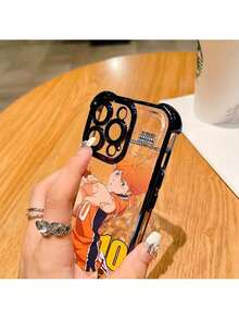 Fast EU Shipping (DE & ES)   Anime Hot-Blooded Volleyball Boy Phone Case Compatible With  16 15 14 13 12 11 Pro Max X XR XSMAX 8 7 Plus, Shockproof Transparent Soft Back Cover - 銀色 - 查看 4