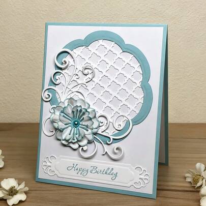 Creative Flowers And Grids Cutting Dies, DIY Scrapbooking Album And Embossing Stencil, Greeting Card Making Tool, Card Paper Cutting Crafts ,Gift Card Making Template Die Cuts.