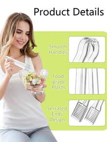 1件/2件/4件/12件透明塑料冰夹和冰勺套装，可重复使用食品夹，小型冰钳，甜点夹，开胃菜夹，沙拉夹，糖夹，锯齿自助餐夹，带柄方铲，冰勺，多功能厨房食物勺，谷物铲，咖啡豆铲，面粉铲，猫狗粮铲 - 彩色 - 查看 7