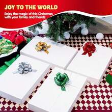 JOYIN - 12 Cajas de Regalo de Cartn Blanco de 43 x 28 x 6 cm con Papel de Seda y Tapas para Fiestas de Navidad y Januc - como se muestra en la figura - Ver 7