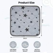 Shoze 8 Pack Guinea Pig Pee Pads Reusable Washable Absorbent Cage Liners Non-Slip For Rabbit Hamster Chinchilla Hedgehog Pets - 30x30cm - View 7