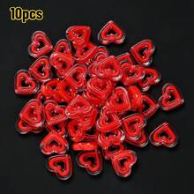 4Amazonia 10颗浪漫亚克力镂空心形珠子，适合制作珠宝、DIY工艺品、手链、项链，也是情人节、父亲节、母亲节的礼物之选。