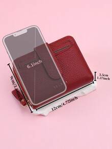 Wavhen Classic Short Clutch Wallet, Versatile Women's Lightweight Zipper Wallet, Tri-Fold Card Coin Purse Multi-Function Coin Pouch - Multicolor - View 7