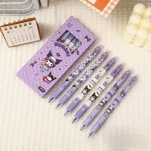 6支/盒 Kuromi 热敏可擦笔，速干易擦，高品质，学生适用，0.5毫米 - 彩色 - 查看 9