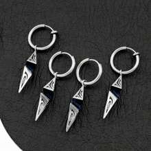 1pc Asterism Rhombus Ear Ring Ear Clip Advanced Geometric High Quality Earrings Men And Women Same Fashion Design Sense Suitable For Participating In Party Gathering Suitable For Giving Friends Birthday Present - 154-0926-耳圈一隻 - 查看 1