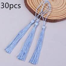 30 chiếc/gói Mặt dây chuyền tua rua bằng polyester kèm dây, tua rua nhiều màu sắc kiểu Trung Quốc, dài 8cm, thích hợp trang trí làm bookmark, móc khóa, đồ treo xe, dây đeo điện thoại, phụ kiện Hanfu tự làm. - Dây tua rua có dây treo - Xem 17