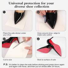 1 Roll Of Wear-Resistant And Silent Stickers, High Heel Anti-Wear Stickers, Forefoot Sole Stickers, Sole Anti-Slip Stickers, Rubber Sole Protection Films - Multicolor - View 6